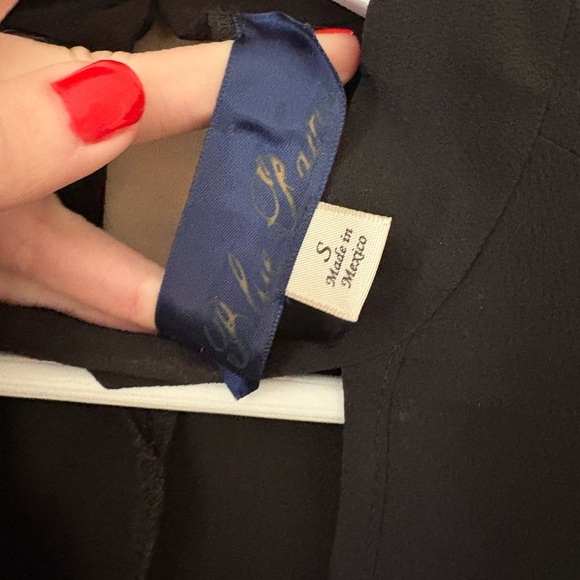 Francesca's Collections Black Choker Blouse size S - Picture 3 of 4